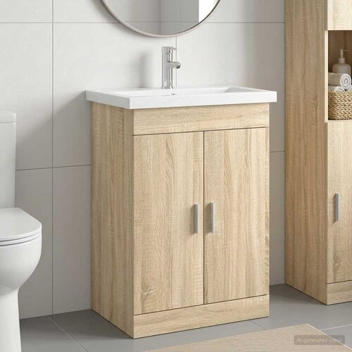  Set namje&scaron;taja za kupaonicu Hrast sonoma 61 x 40 x 84,5 cm Cijene