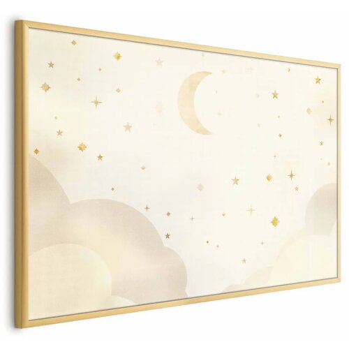  Plakat - Starry Night 90x60 Zlatni okvir Cijene