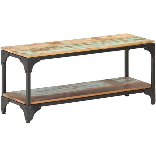 VidaXL Stolić za kavu 90 x 30 x 40 cm od masivnog obnovljenog drva Slike