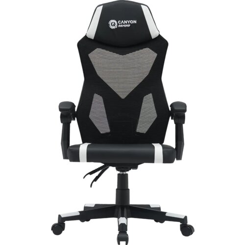  GAMING MCH01 FLOW črno/bel ergonomski gaming stol, (21684089) Cene
