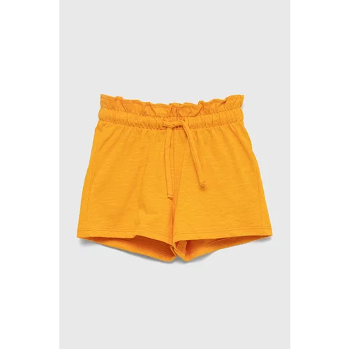 United Colors Of Benetton Dječje pamučne kratke hlače boja: narančasta, glatki materijal