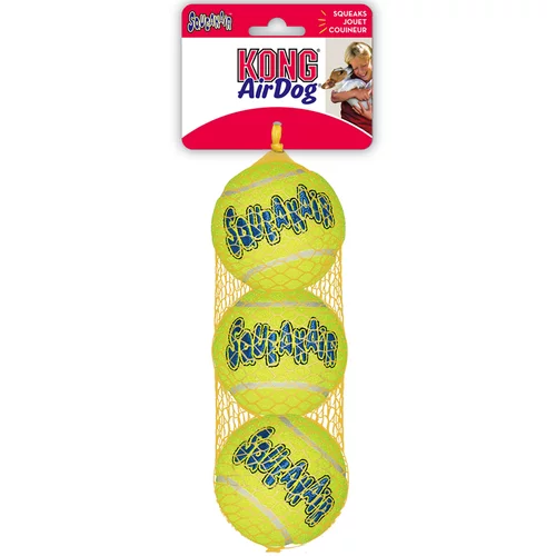 Kong SqueakAir teniska loptica s pištalicom - S: Ø 6 cm, 3 u pakiranju
