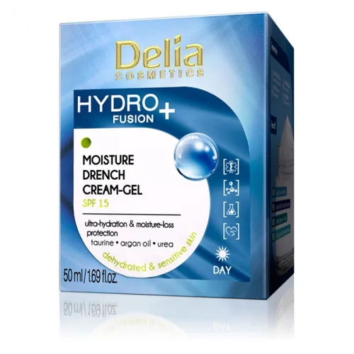 Delia HYDRO FUSION + Hidrirajuća gel-krema sa zaštitnim faktorom SPF 15 50ml