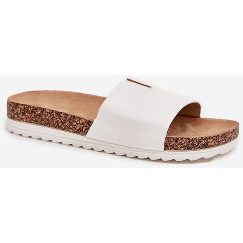 Boto Women's sandals on cork platform with decorative detail white Vessira Cene