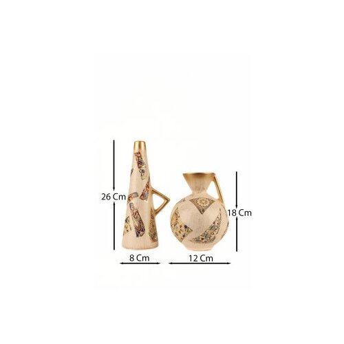 Aberto Design set ukrasnih saksija BK016, bež Slike