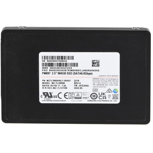 SAMSUNG SEMICONDUCTOR SSD Samsung PM897 960GB SATA 2.5" MZ7L3960HBLT-00A07 (DWPD 3) Cijene