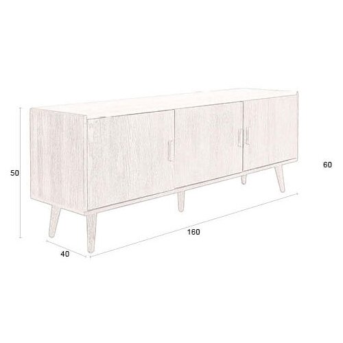Dutchbone Rjava komoda 160x60x40 cm Arda &amp;ndash; Slike