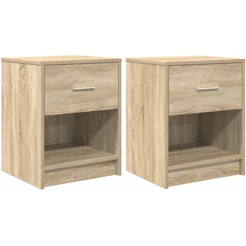 vidaXL Nočne omarice 2 kosa s predalom sonoma hrast 40x34x50 cm, (5000298605) Cene