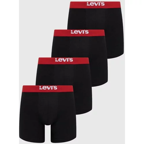 Levi's Boksarice 4-pack moški, črna barva