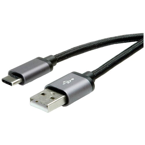 Roline USB kabel USB 2.0 USB-C&reg; vtič\, USB-A vtič 3.00 m črna za&scaron;čiten 11.02.9029, (20417204) Cene