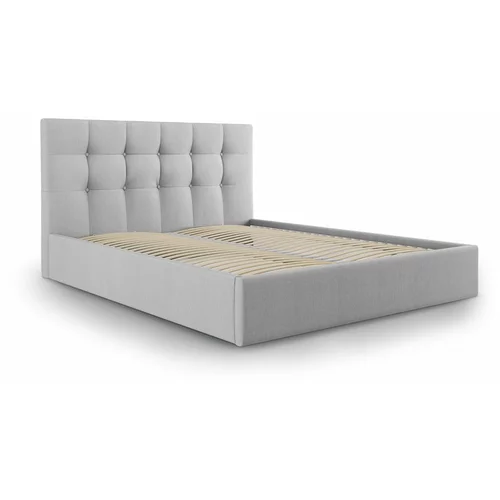 Mazzini Beds svetlo siva zakonska postelja Nerin, 160 x 200 cm