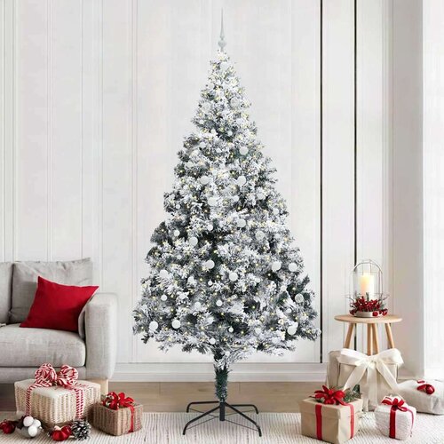 vidaXL Umestno božično drevo med 300 LED Zelena 240 x 150 cm Cene