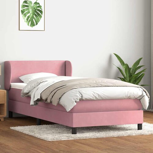 Box spring krevet s madracem ružičasti 80 x 220 cm bar&amp;scaron;unasti Slike