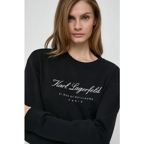 Karl Lagerfeld Dukserica za žene, boja: crna, s tiskom