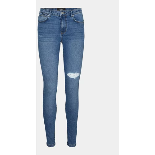 Vero_Moda Jeans hlače June 10301199 Modra Skinny Fit