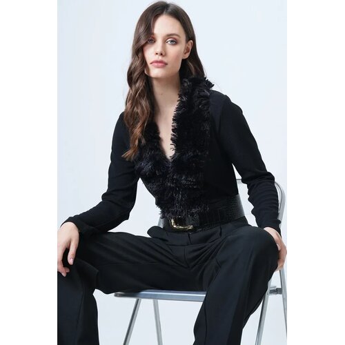 Trend Alacati Stili Ženska bluza Alc-X14697, Crna Cene