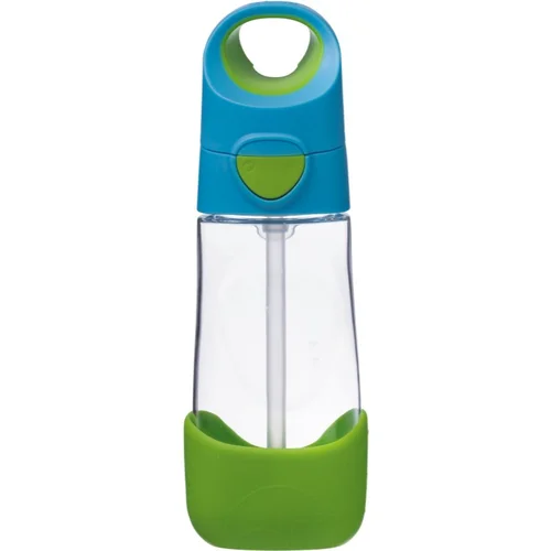 b.box Bottle with Straw boca sa slamkom Blue Green 450 ml