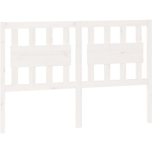  Uzglavlje za krevet bijelo 140,5x4x100 cm od masivne borovine Slike