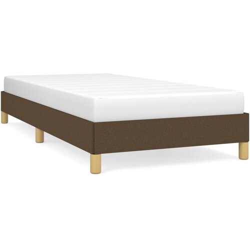 VidaXL Posteljni okvir temno rjav 90x190 cm blago, (20725282) Slike