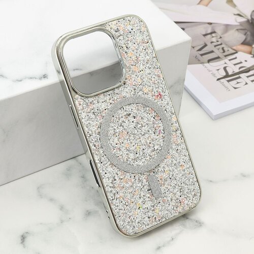  Futrole GLAM GLOW MagSafe za iPhone 16 Pro/ srebrna Cene