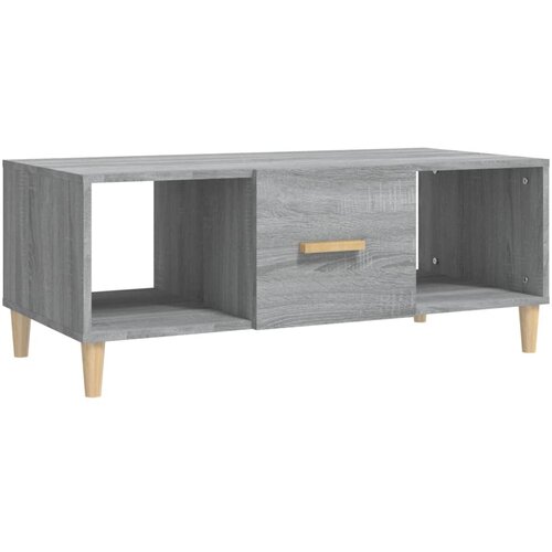 Maison Chic Klubska mizica - kavna mizica - Nizka mizica siva sonoma 102x50x40 cm inženirski les, (21754359) Cene