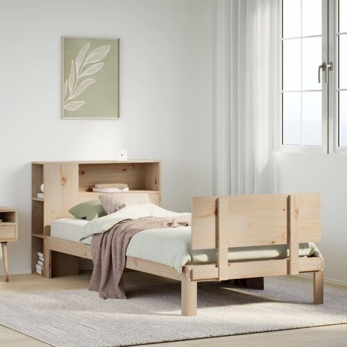 vidaXL Krevet s regalom za knjige bez madraca 90x200 cm od borovine Cene
