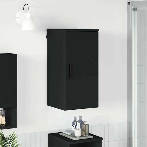 VidaXL Kupaonski ormar Crna 30 x 31,5 x 61 cm Konstruirano drvo Slike