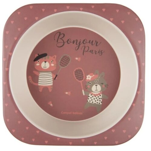Canpol babies set za hranjenje 5 delova 9/227 - bonjour paris dark red ( 9/227_red ) Cene