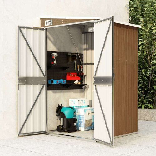 vidaXL Vrtna lopa rjava 118x100x178 cm pocinkano jeklo 316220 Cene