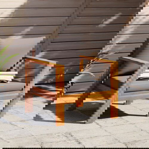  The Living Store Vrtni stol z blazinami trden akacijev les - Vrtni Stol, (21481086) Cene