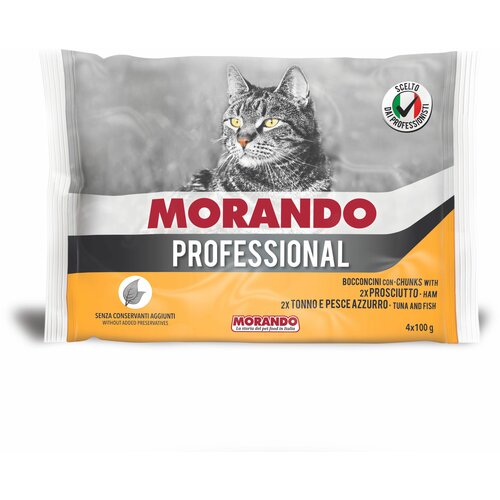 Morando cat multi pack adult šunka i tuna & riba 4x100g Slike