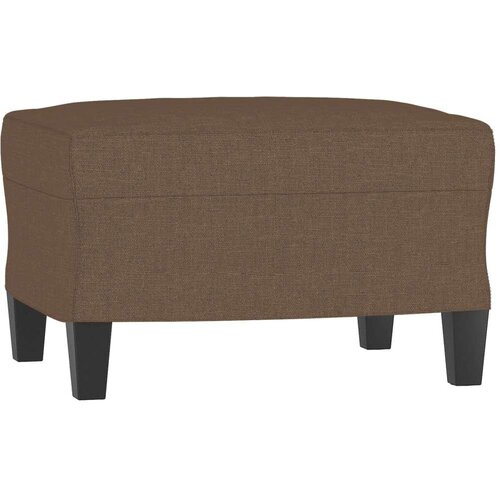  Fotelja s tabureom smeđa 60 cm od tkanine Slike