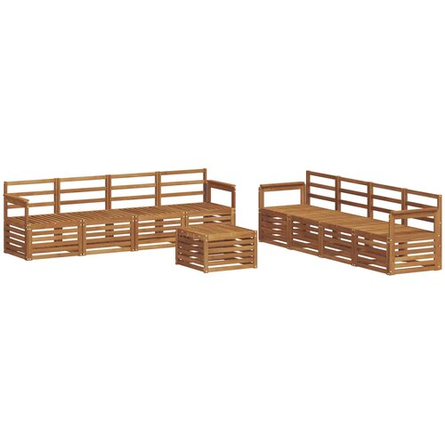  Set vanjskih sofa 9 kom. Prirodna Slike