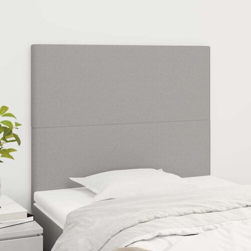  Uzglavlja 2 kom svjetlosiva 100x5x78/88 cm od tkanine Slike