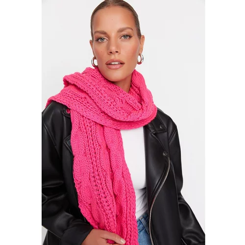 Trendyol Fuchsia Knitted Detailed Scarf