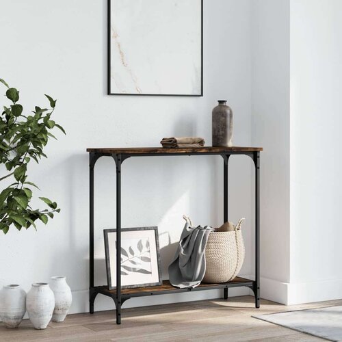  Konzolni stol boja hrasta 75 x 30 5 x 75 cm konstruirano drvo Slike