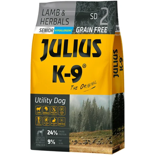 Julius-K9 Senior/Light z jagnjetino in zelišči - Varčno pakiranje: 2 x 10 kg