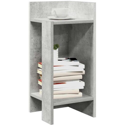 vidaXL Stranske mize s polico 2 kosa betonsko siv 25,5x27x60 cm Cene