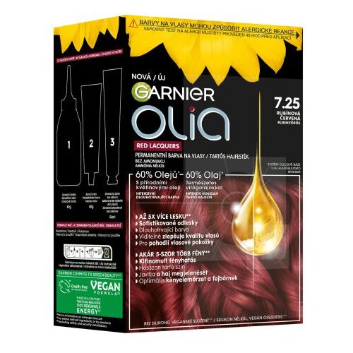 Garnier Olia Red Lacquers boja za kosu obojena kosa 60 g nijansa 7.25 Ruby Red za žene Slike