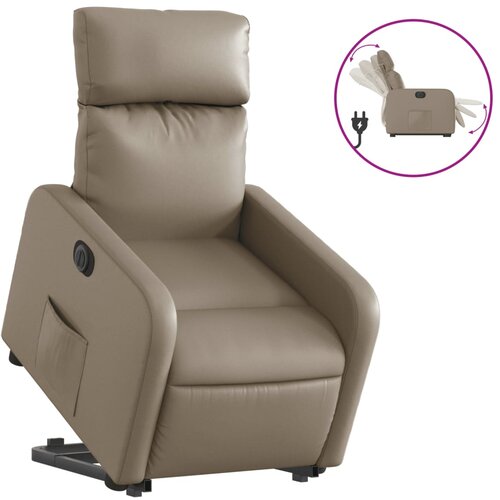 vidaXL Električni naslonjač na podizanje umjetna koža boja cappuccina Cijene