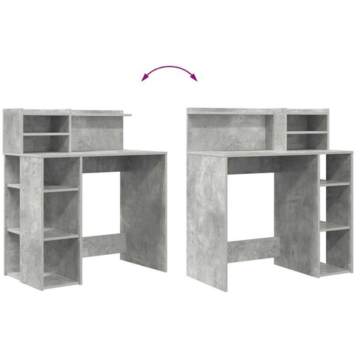  Stol Betonski sivi 90 x 48 x 101,5 cm Konstruirano drvo Slike