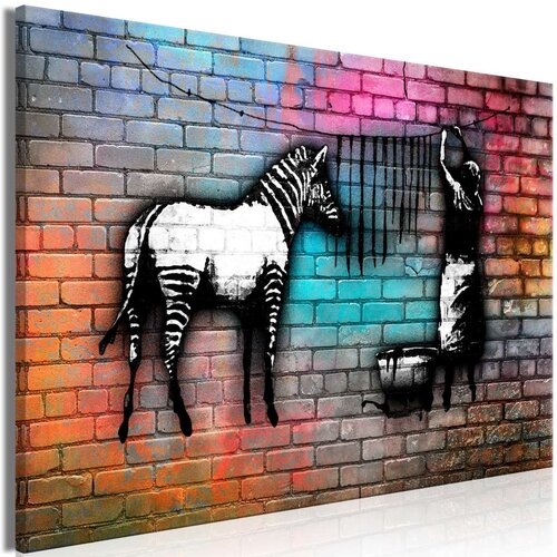  Slika - Washing Zebra - Colourful Brick (1 Part) Wide 90x60 Slike