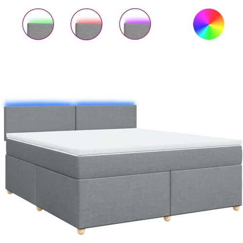Maison Chic Box spring postelja - Vzmetna postelja z vzmetnico svetlo siva 180x200 cm blago SL10813, (21905379) Cene