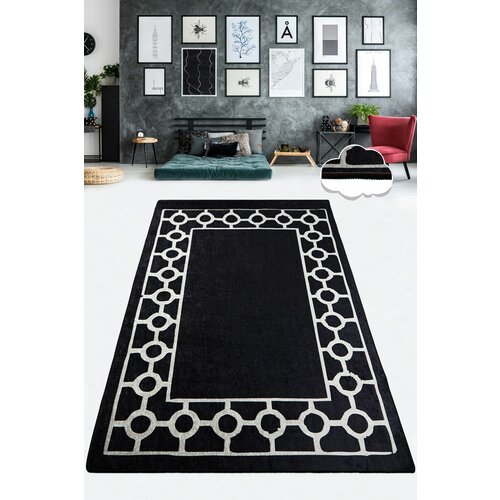  bague Black   BlackWhite Hall Carpet (80 x 200) Cene