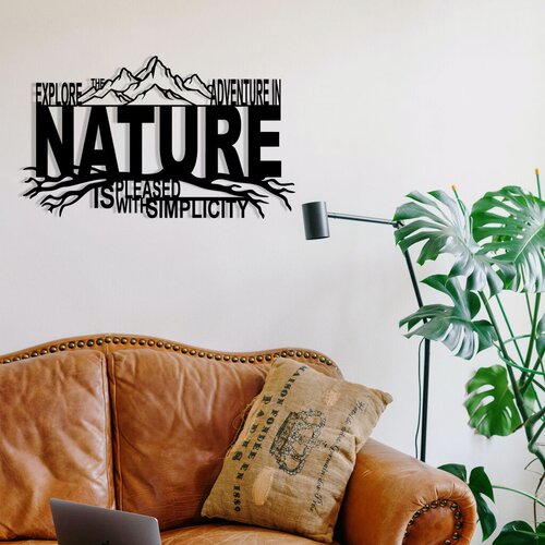 Wallity zidna dekoracija nature, 70 x 42 cm, crna Cene