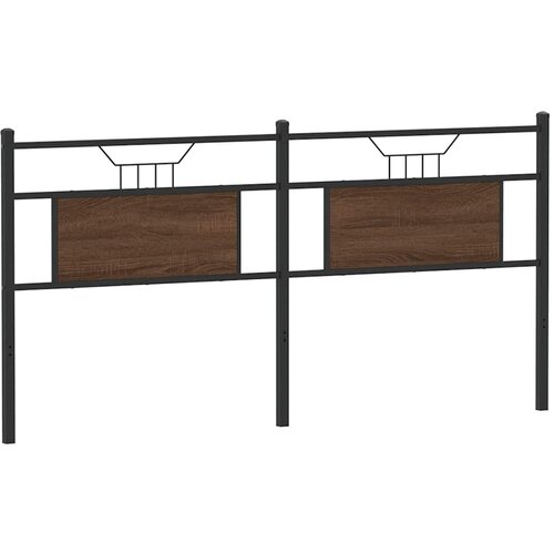 Maison Chic Posteljno vzglavje - Vzglavna omarica rjavi hrast 180 cm inženirski les in jeklo, (22077803) Cene