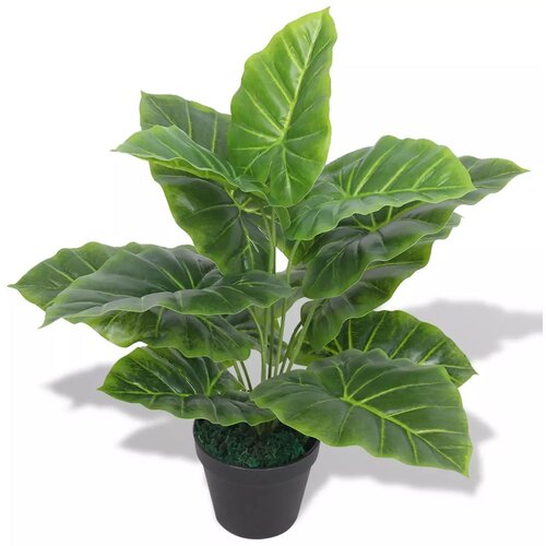  Umjetna Biljka Taro s Posudom 45 cm Zelena Slike