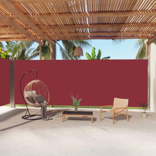 vidaXL Uvlačiva bočna tenda crvena 220 x 1000 cm Cijene