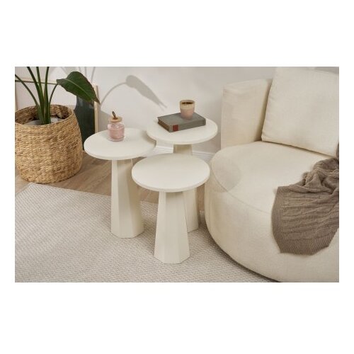 Hanah home Set klub stolića, Lilyum, 3 dijela, Bijela Slike