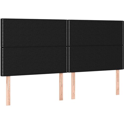 vidaXL Krevet box spring s madracem LED crni 200x200 cm od tkanine Cene